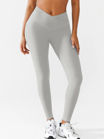 BRXL Butt Scrunch Crossover Waist Leggings - LivingCurves Gray / XS