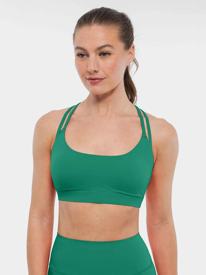 BRXL Cross Strap Sports Bra High-Waisted Shorts Set
