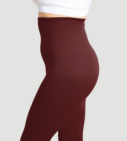 LIA – High Waist Shaping Legging - LivingCurves Leggings bordeauxrood / XS