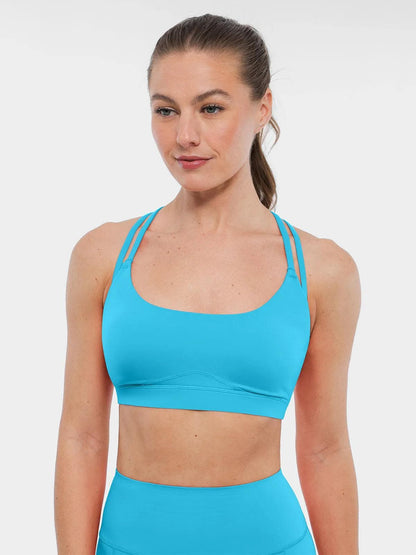BRXL Cross Strap Sports Bra High-Waisted Shorts Set
