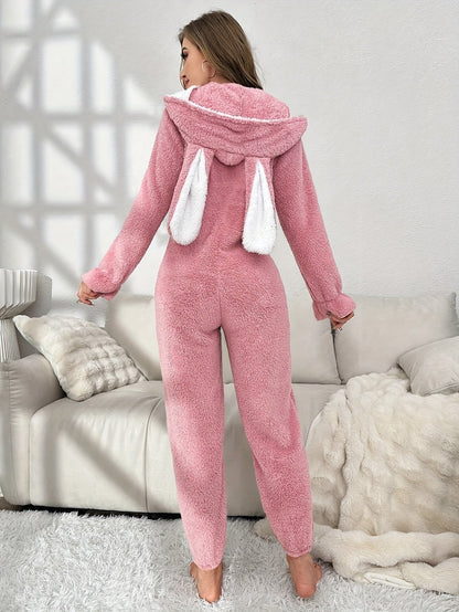 Maud - Schattige Bunny Onesie met Capuchon en Lange Mouwen