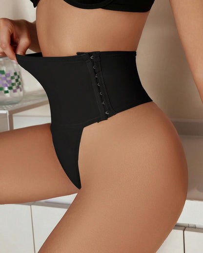 FYNOR – Shapewear Control String met Haaksluiting - LivingCurves Zwart / XS