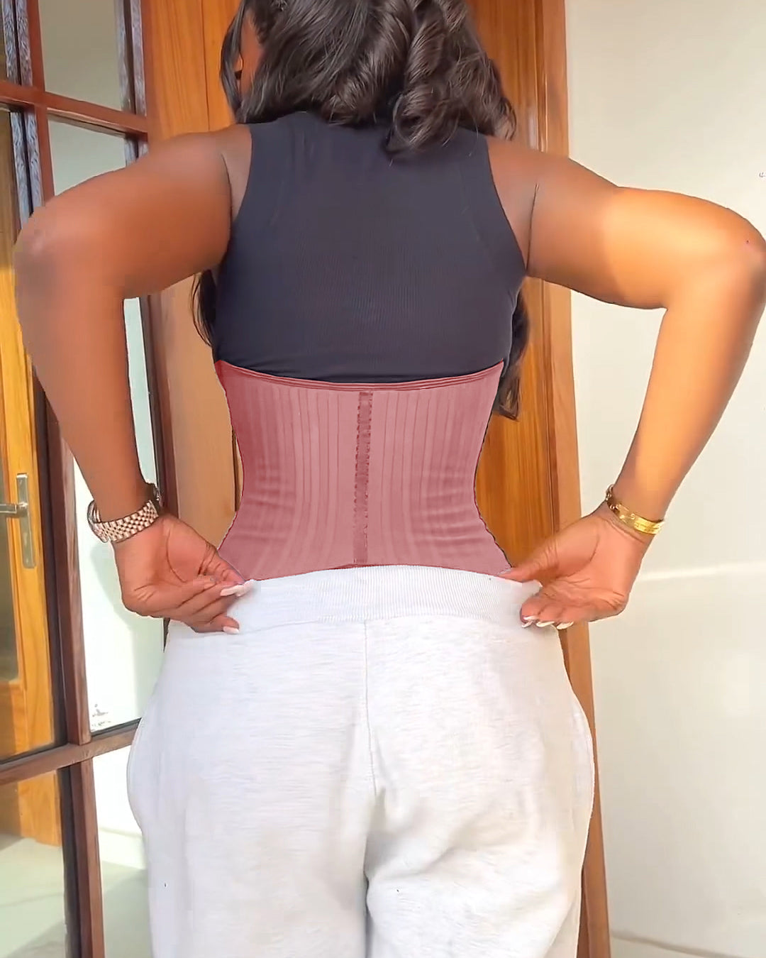 KOVAR – 29 Stalen Waist Trainer met Buste Support - LivingCurves Bruin / XS