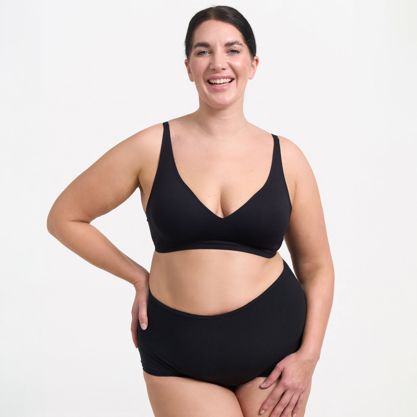 NÉLA- Comfort BH - LivingCurves Beha Zwart / S