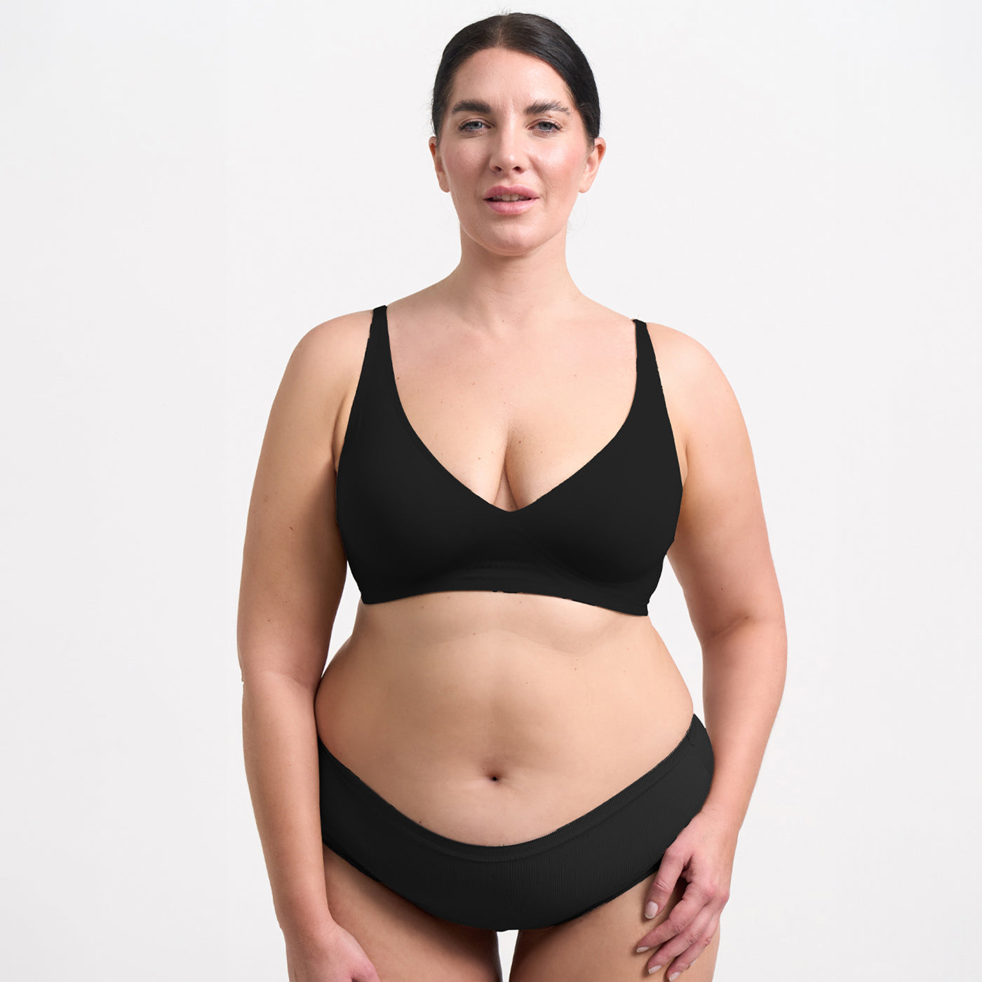 NÉLA- Comfort BH - LivingCurves Beha Zwart / S