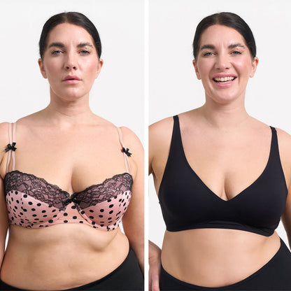 NÉLA- Comfort BH - LivingCurves Beha Zwart / S