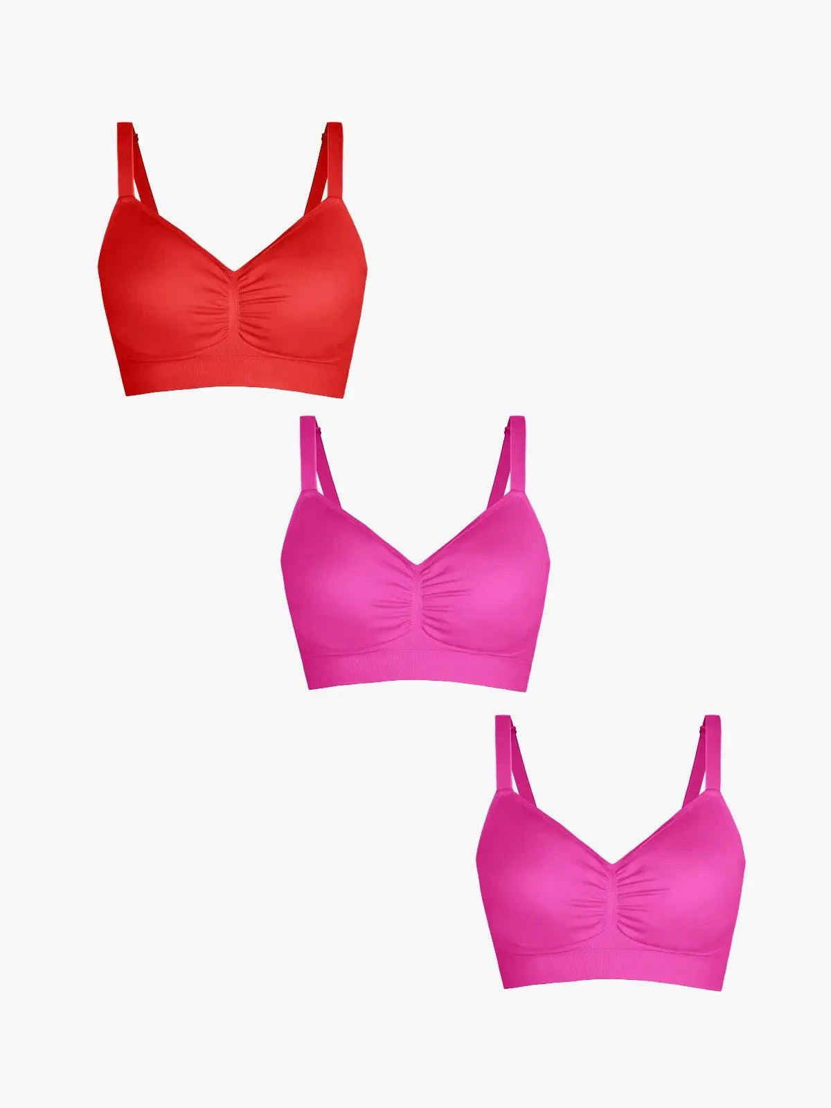 MAELLE | 3-Pack Naadloze Comfortbeha met Uitneembare Pads