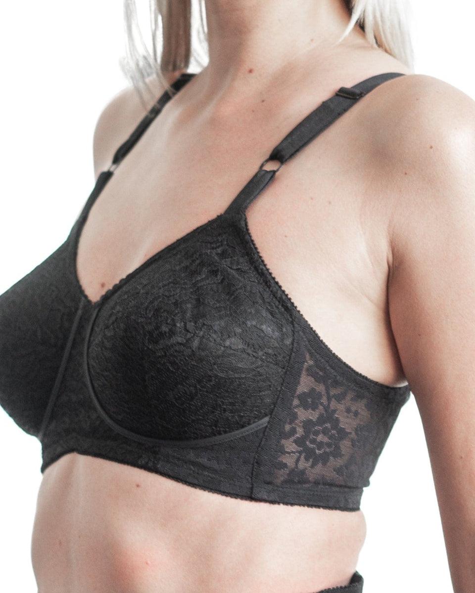 Style 2101 | Expandable Cup Wireless Shaper Bra - Black