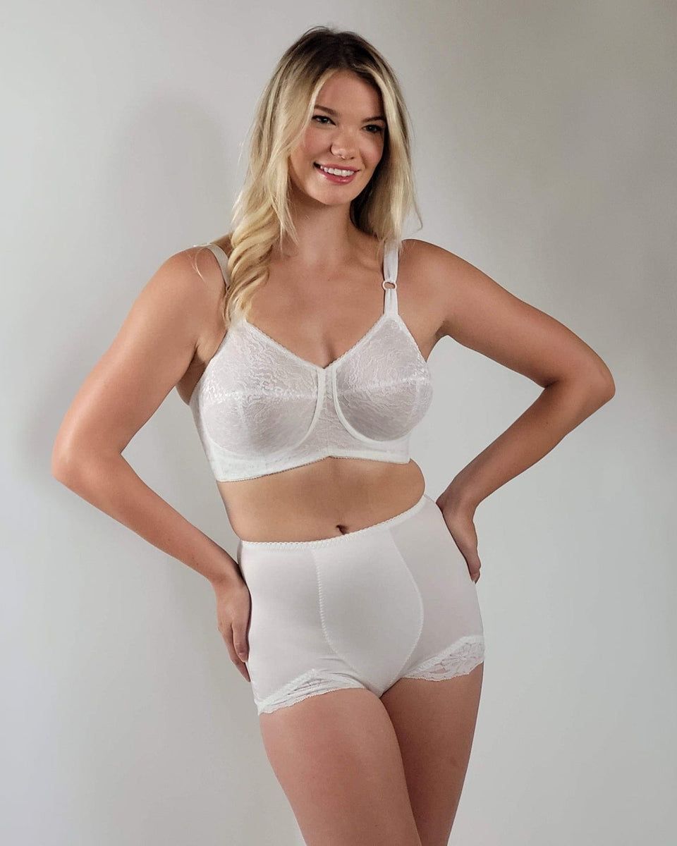 Style 2101 | Expandable Cup Wireless Shaper Bra - White