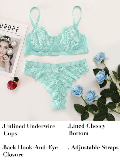 Kaei&Shi Lace Lingerie Set 4 – Tweedelige Kantset voor Verleiding