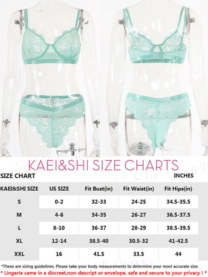 Kaei&Shi Lace Lingerie Set 4 – Tweedelige Kantset voor Verleiding