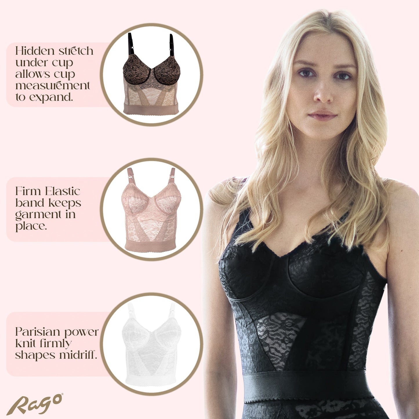 MARISTELLA – Longline Wireless Bra - LivingCurves Long Line Bra Wit / 34B