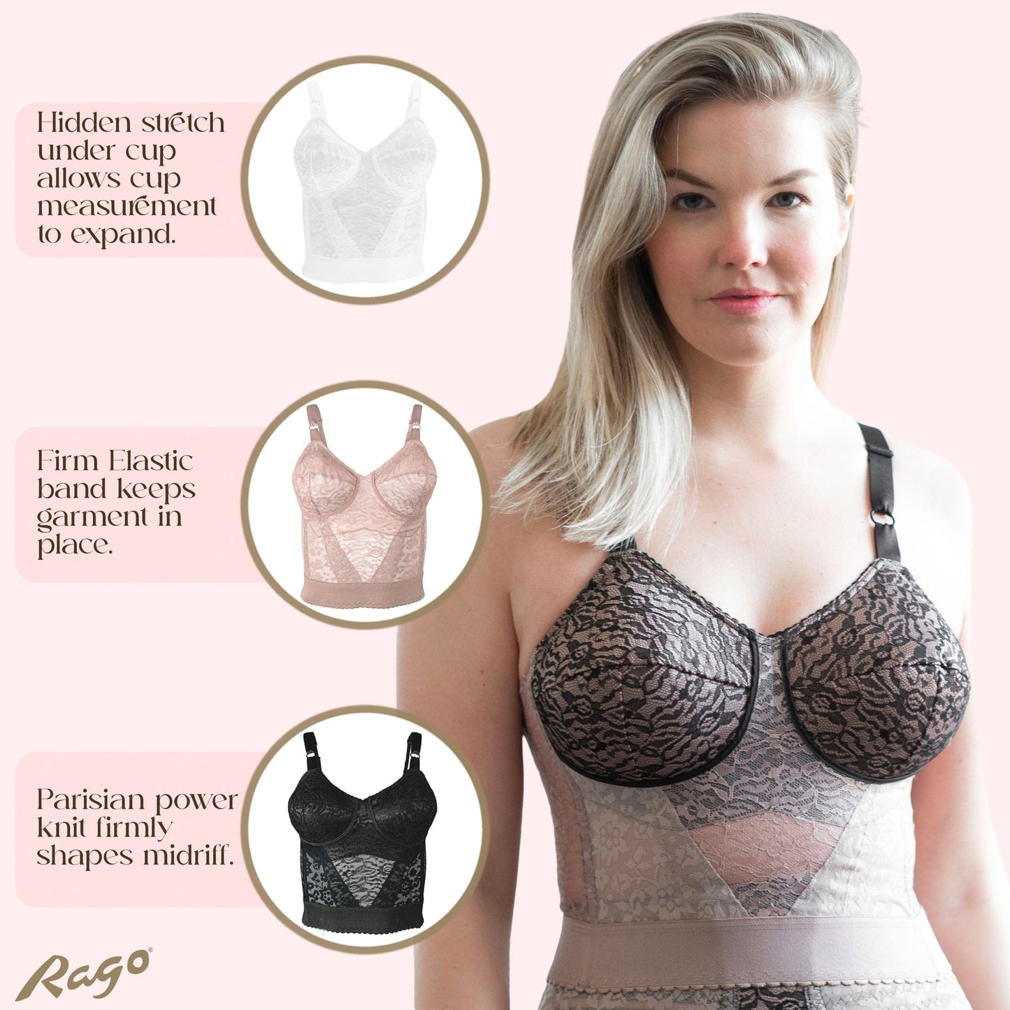 MARISTELLA – Longline Wireless Bra - LivingCurves Long Line Bra Wit / 34B