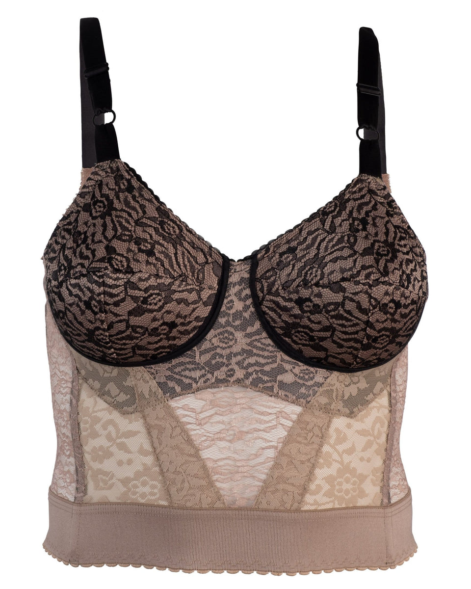 Style 2202 | *Mocha Black* - Longline Wireless Expandable Cup Bra