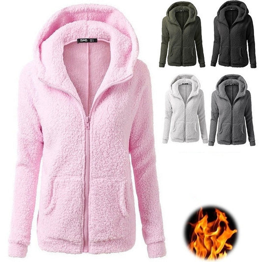 Fleece pellet lady's coat