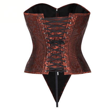 JACQUELINE – Leather Jacquard Corset