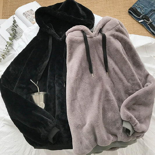 Ladies plus fleece sweater