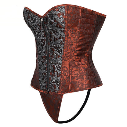 JACQUELINE – Leather Jacquard Corset
