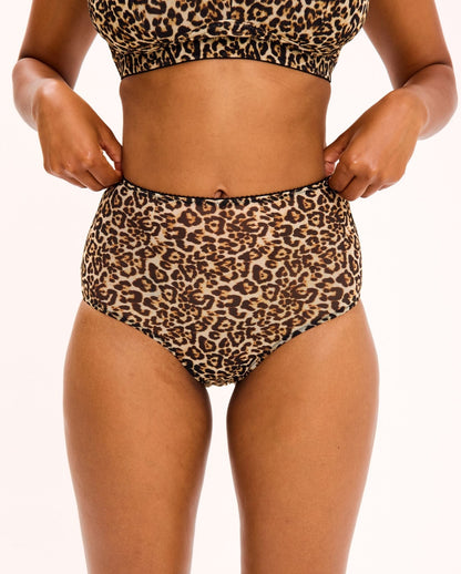 SAVINA – Leopard Lace Plunge Bralette