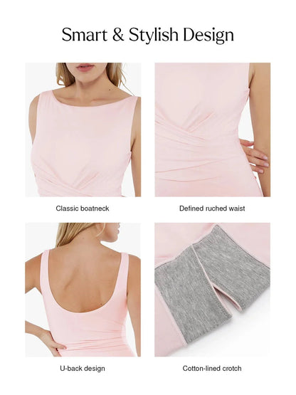 CAELIA – Shaping Boatneck Maxi Dress