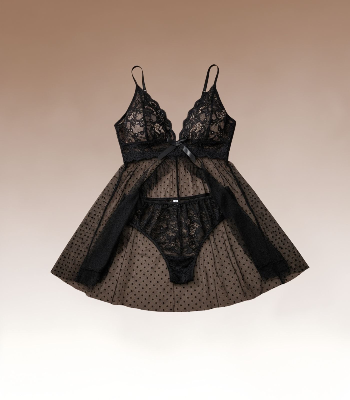 SILHOU – Zwarte Nachtjurk