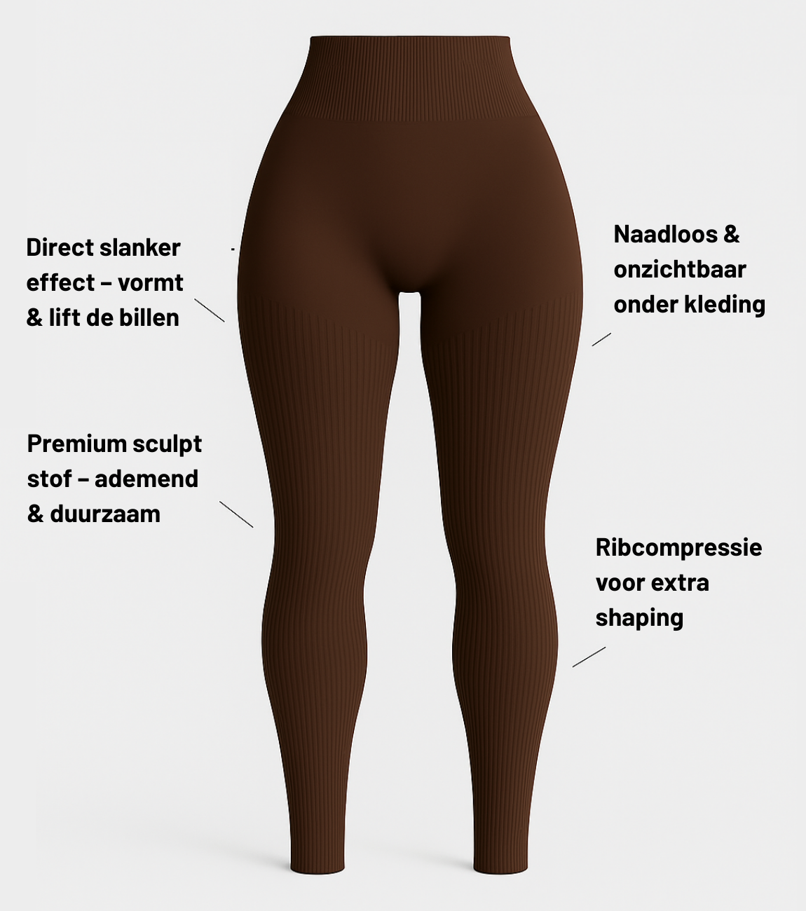 LUXA – Ribbel Contour Legging - LivingCurves XS