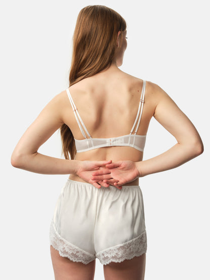 Lyra – Satijnen Shorts met Kant