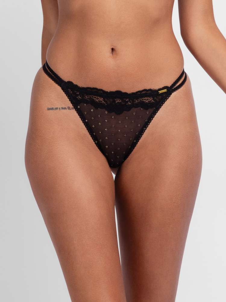 Aurora – Shimmer Dot Mesh Thong