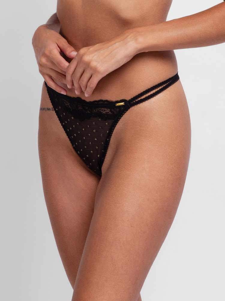 Aurora – Shimmer Dot Mesh Thong