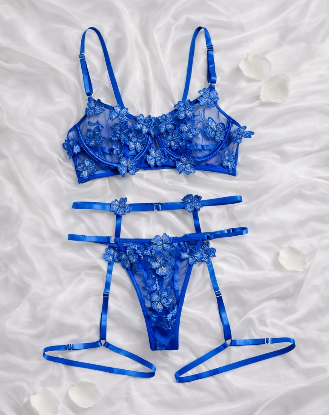 LIVC Lingerie set – Diep blauw met verfijnde details voor Dames