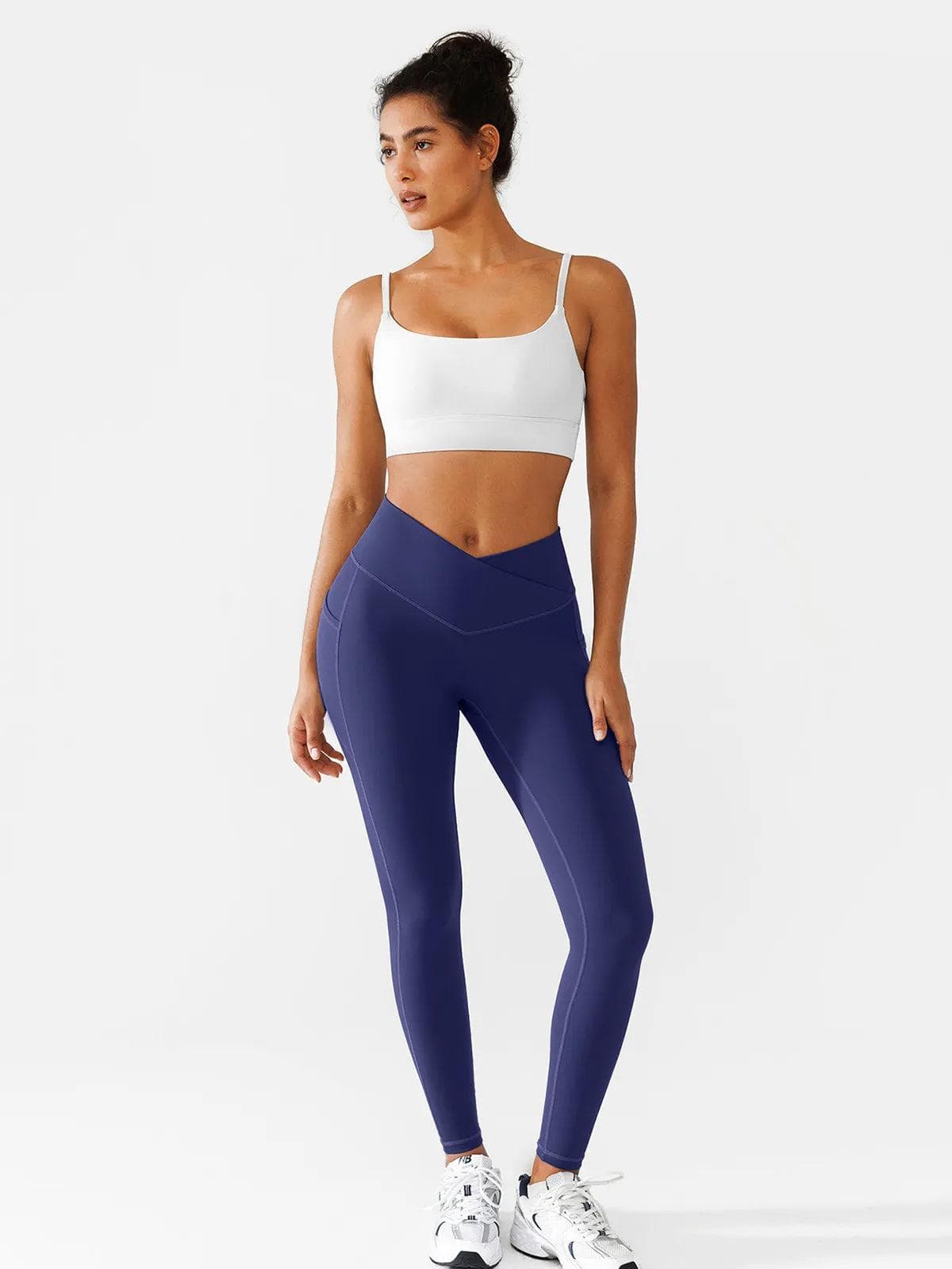 BRXL Butt Scrunch Crossover Waist Leggings - LivingCurves Pink / XS