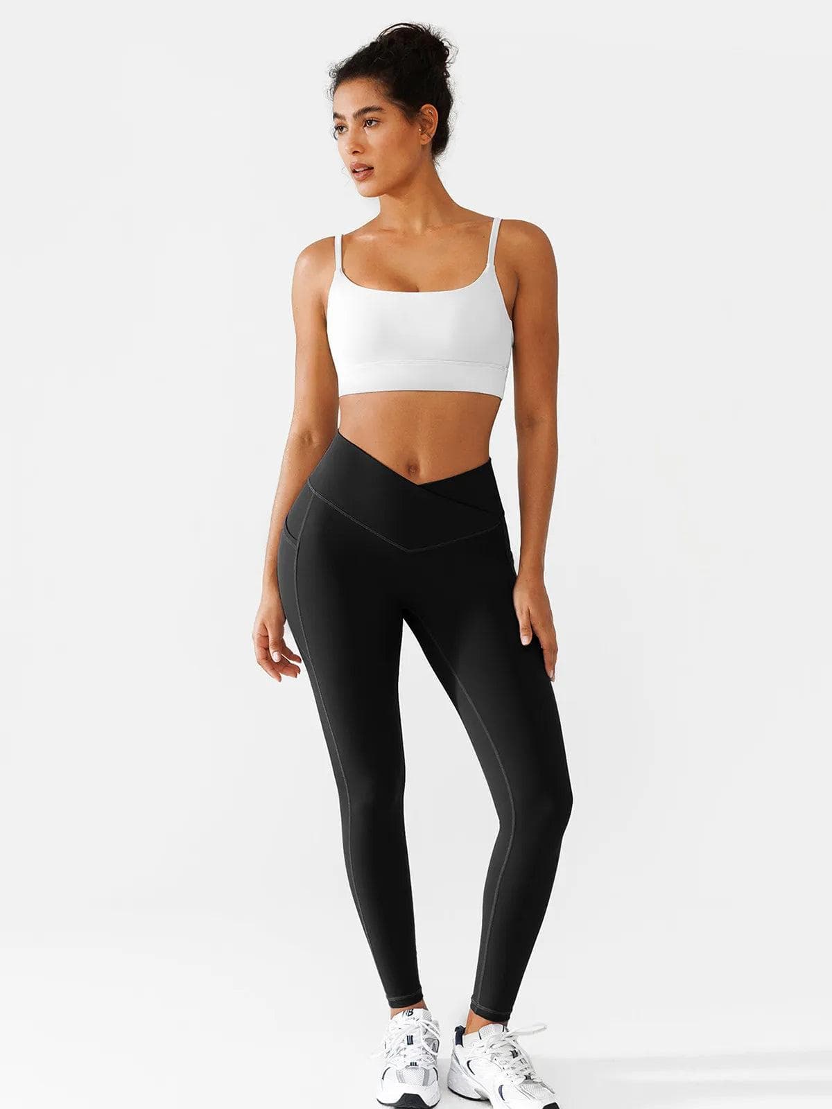 BRXL Butt Scrunch Crossover Waist Leggings - LivingCurves Pink / XS