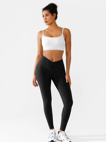 BRXL Butt Scrunch Crossover Waist Leggings - LivingCurves Pink / XS