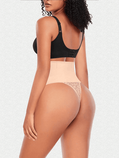 NIVOR – Hoge Taille Tummy Control String - LivingCurves Beige / S