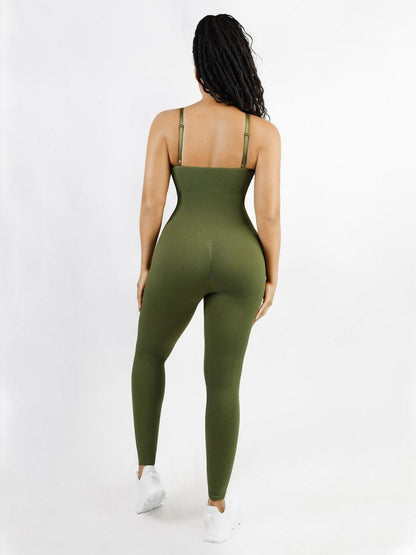 ELEVARE – Every-day tummy control jumpsuit - LivingCurves activewear Zwart / XS/S