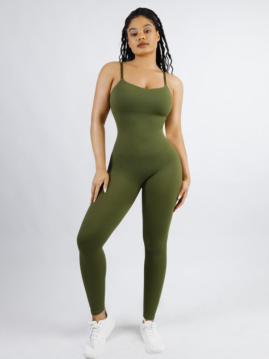 ELEVARE – Every-day tummy control jumpsuit - LivingCurves activewear Licht Groen / XS/S