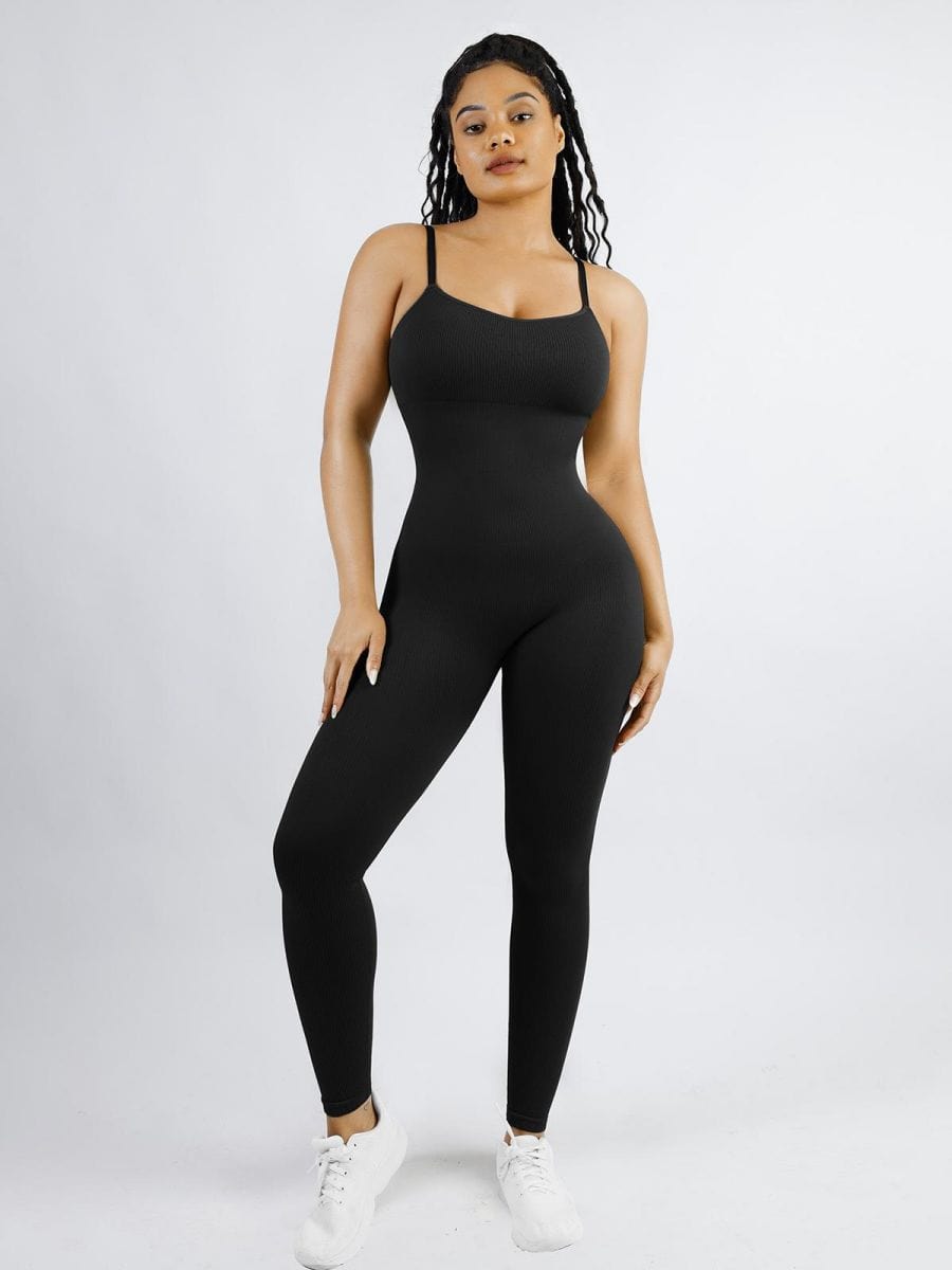 ELEVARE – Every-day tummy control jumpsuit - LivingCurves activewear Zwart / XS/S
