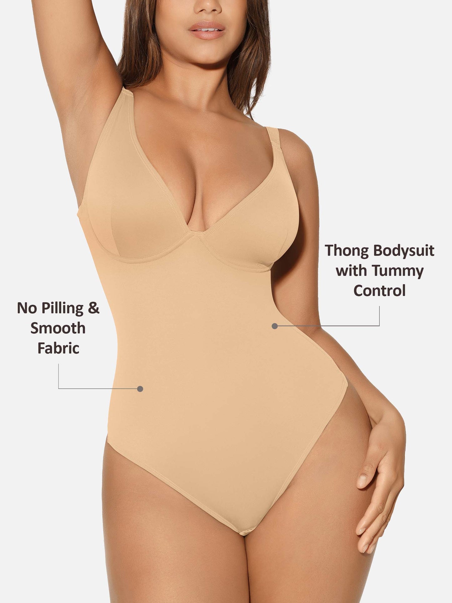 LIVC – V-Neck Tummy Control Shaping Bodysuit | Naadloze Comfort Body met Shaping Effect & Elegante Pasvorm