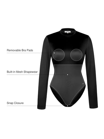 Shapewear Printed High-Waist Tummy-Control Bodysuit - LivingCurves Leopard / XS