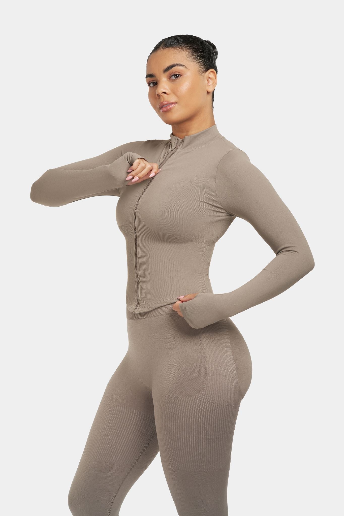 NARO - Sculpt Shapewear Jacket - Khaki - LivingCurves XS