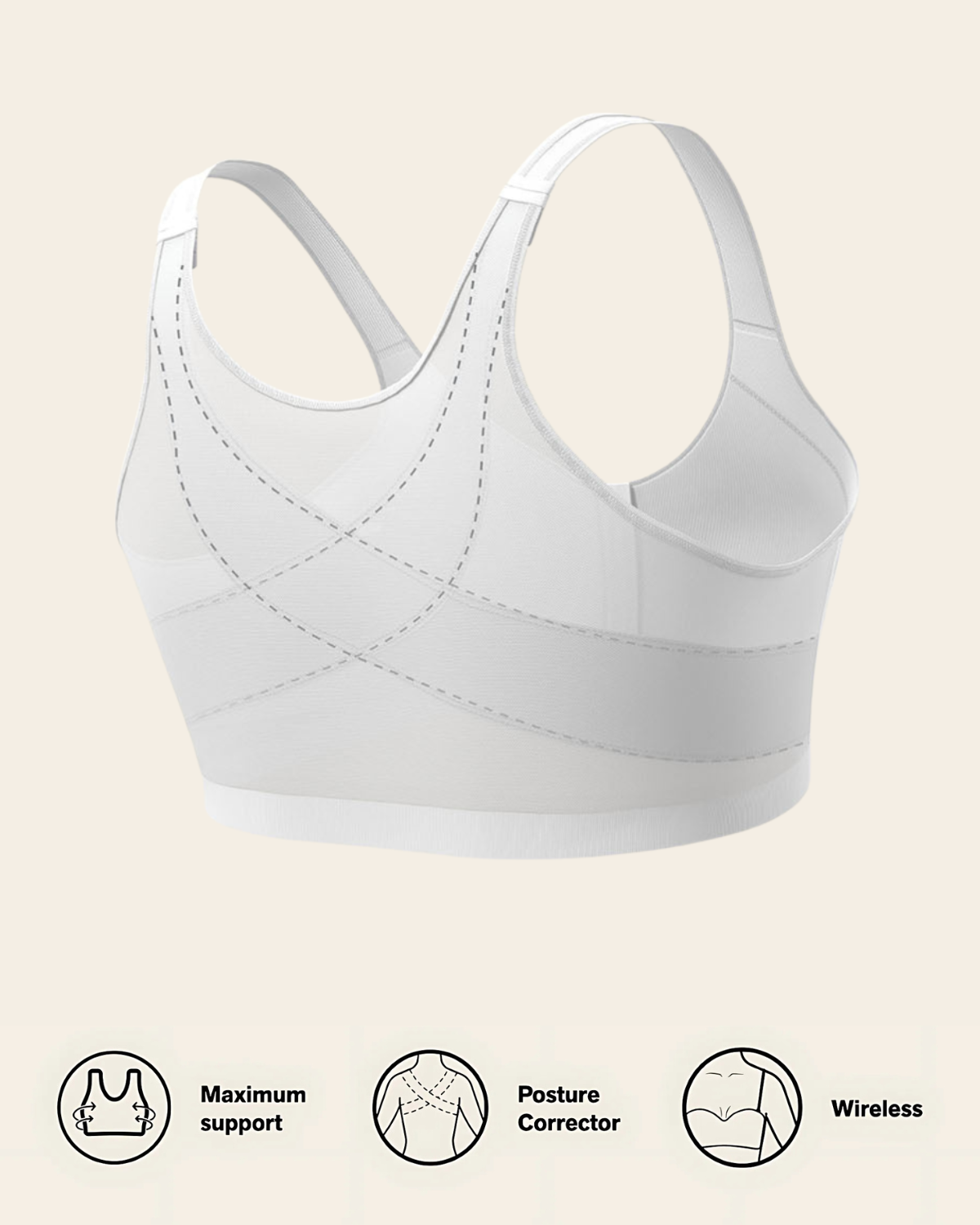 NÉLA - Posture Support BH NÉLA - LivingCurves Brasieres Wit / 75B