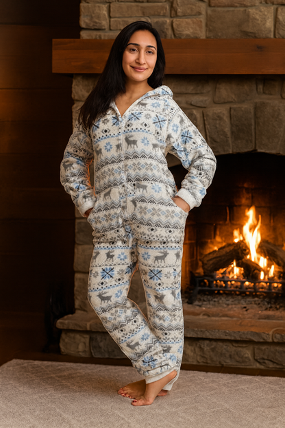 WINTER COZY – adult fleece jumpsuit