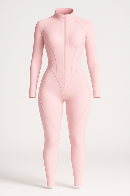 MIYA – Catsuit met Corrigerend Effect - LivingCurves Bodysuit Roze / XS