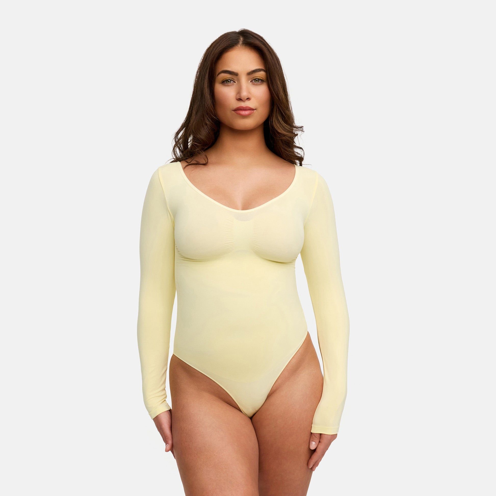 NAYA – Longsleeve Sculpt Bodysuit (Slipmodel) - LivingCurves Bodysuit Zwart / XS