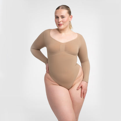 NAYA – Longsleeve Sculpt Bodysuit (Slipmodel) - LivingCurves Bodysuit Zwart / XS