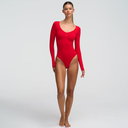 NAYA – Longsleeve Sculpt Bodysuit (Slipmodel) - LivingCurves Bodysuit Zwart / XS