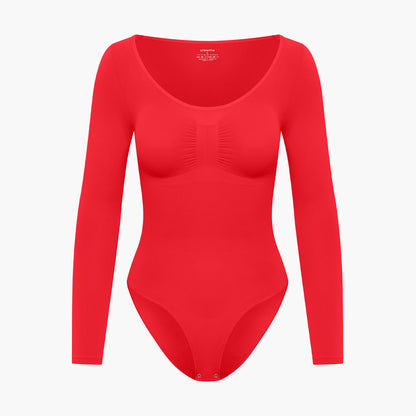 NAYA – Longsleeve Sculpt Bodysuit (Slipmodel) - LivingCurves Bodysuit Vuur Rood / XS