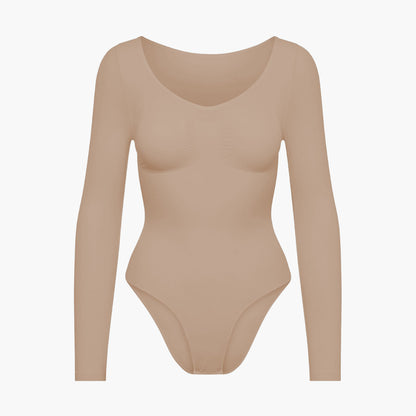 NAYA – Longsleeve Sculpt Bodysuit (Slipmodel) - LivingCurves Bodysuit Beige / XS