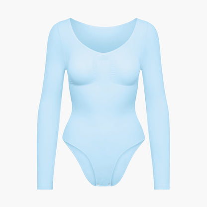 NAYA – Longsleeve Sculpt Bodysuit (Slipmodel) - LivingCurves Bodysuit Baby Blauw / XS