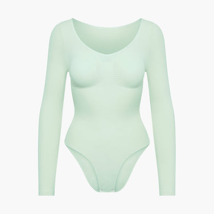 NAYA – Longsleeve Sculpt Bodysuit (Slipmodel) - LivingCurves Bodysuit Groen / XS